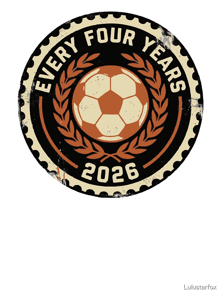 Every Four Years 2026 Vintage Soccer Badge T-Shirt | Retro World Cup Football Gift by Lulustarfox