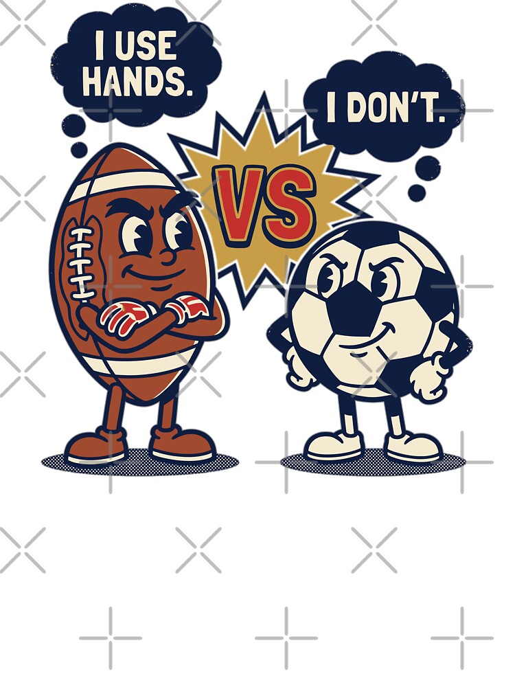 American Football vs Soccer VS Badge V2 by 1RSN
