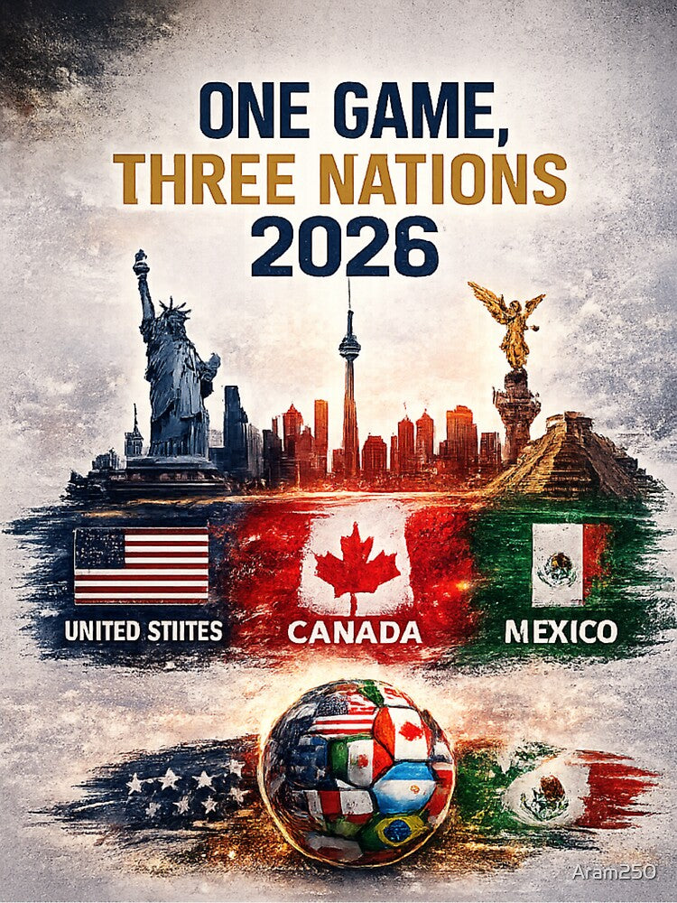 Three Nations One Game 2026 Soccer Fan Art by Aram250