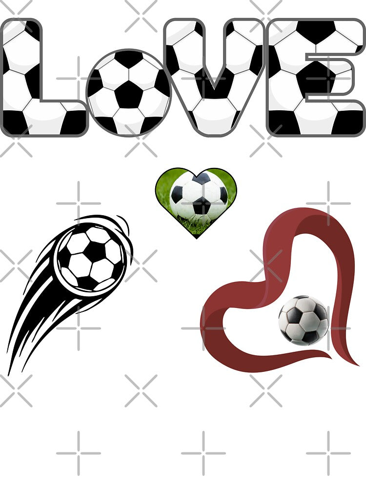 Love Soccer Football Heart Graphic sticker Pack for Players and football soccer fan by Art IN Pack