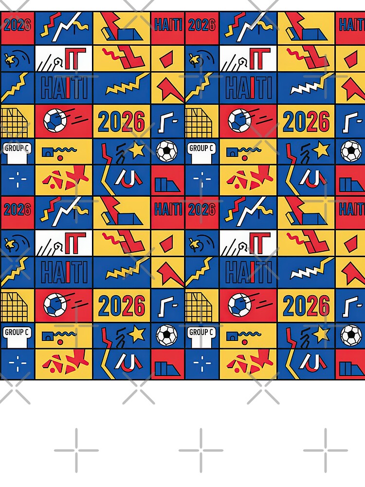 Retro 90s Style Haiti Soccer Fan Pattern 2026 by BrickByDream