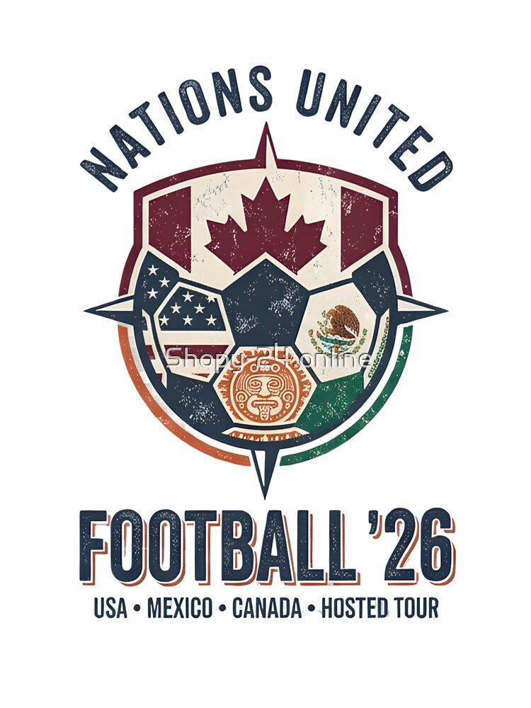 Nations United Football 2026 Retro Crest by Shopy-24.online