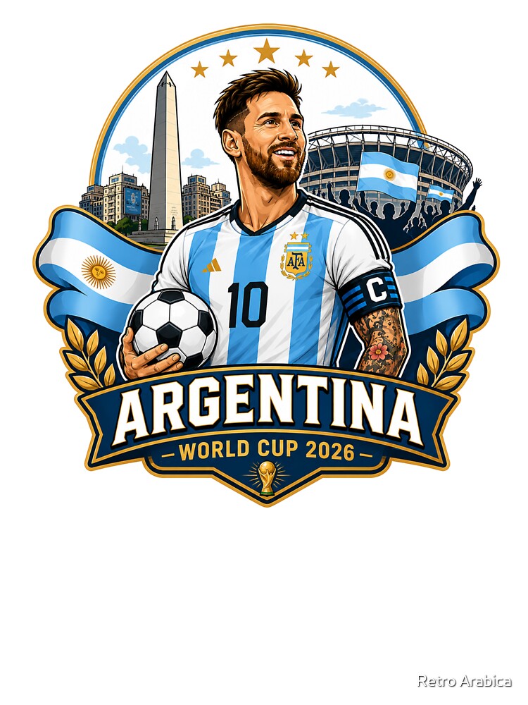 Argentine Number 10 Football Crest by Retro Arabica