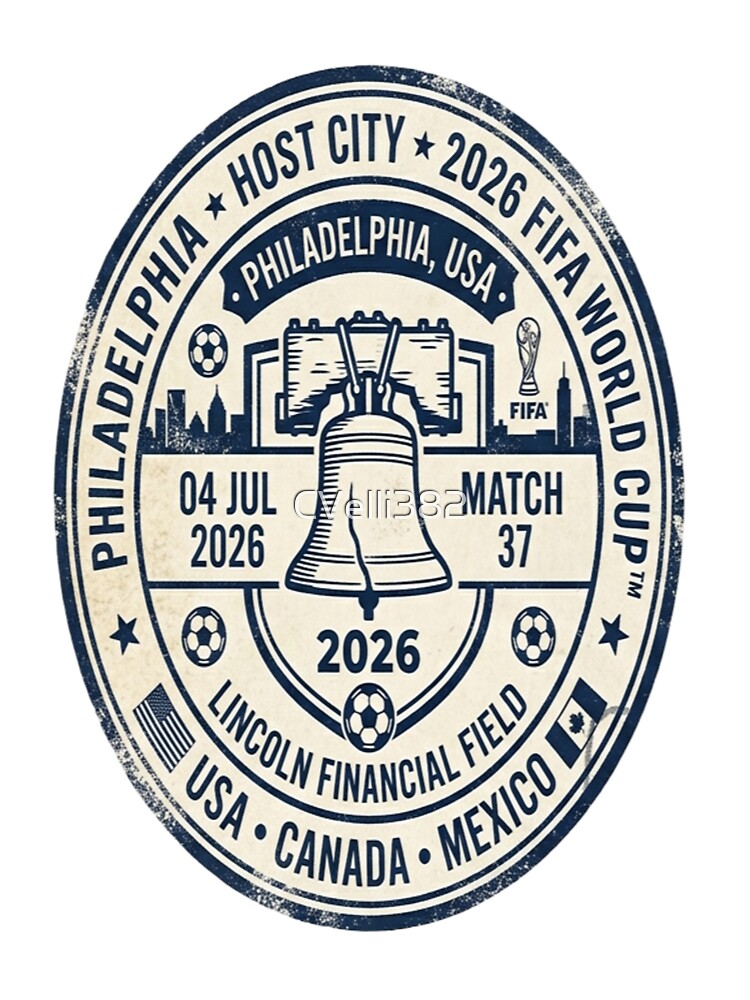 Philadelphia 2026 Host Vintage Stamp Soccer Tee Collection by CVelli382