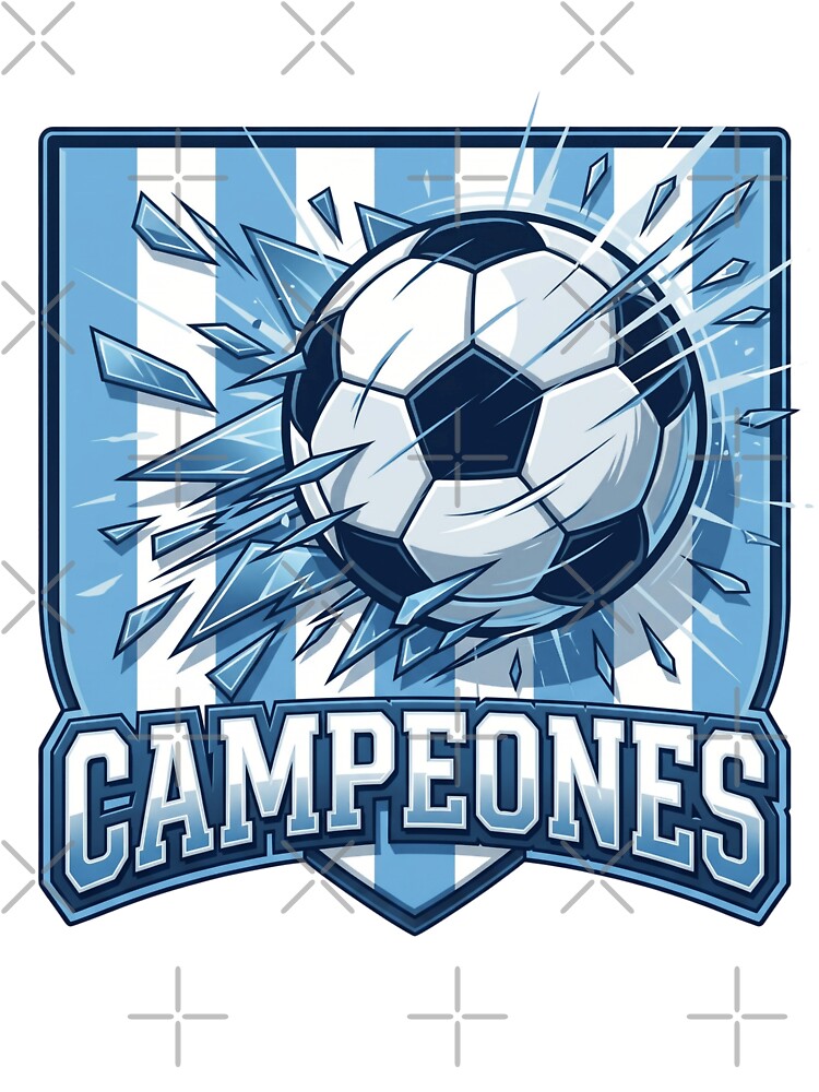 Soccer and football Champions, Campeones T shirt Argentina color by Nirozima