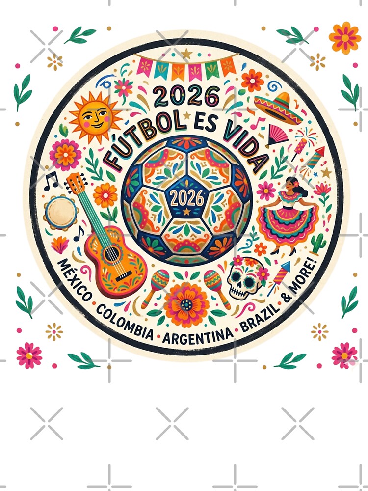 Fútbol es Vida — Latin Football Fiesta Art Mexico Colombia Brazil by KariGoStudio