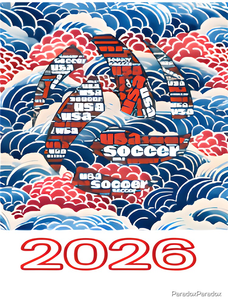 Lettered soccer ball 2026 embedded in USA national colors by ParadoxParadox