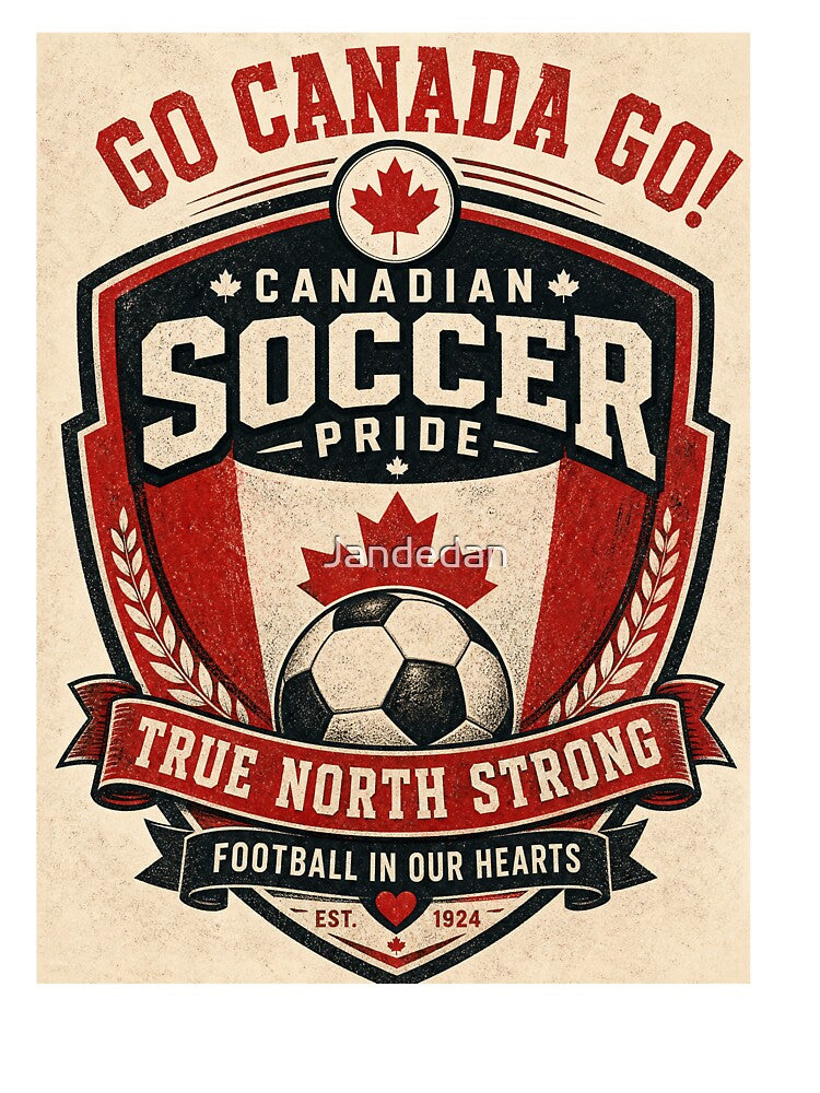 Canada Soccer Fan Emblem,  Vintage Canadian Football Supporter Badge by Jandedan