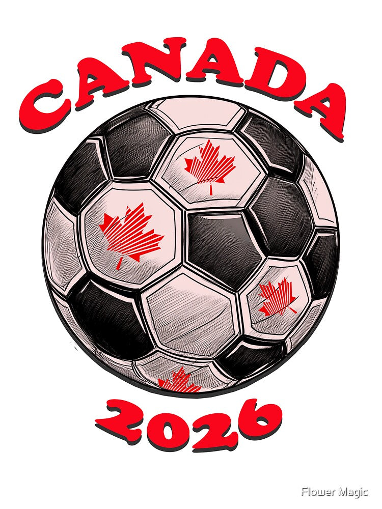 Canada 2026 Soccer Ball by Flower Magic