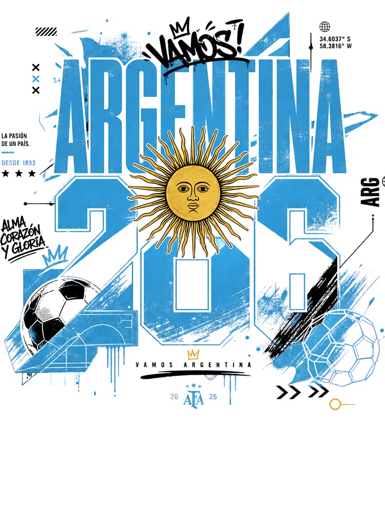 Argentina 2026 Football World Cup Champions Dream | Albiceleste Fan Shirt by rushaib
