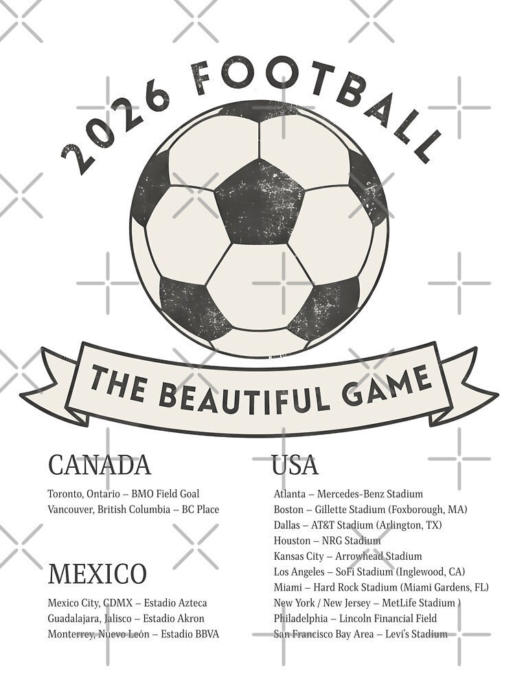 2026 Football Soccer Host Cities Beautiful Game by HowToCanadian