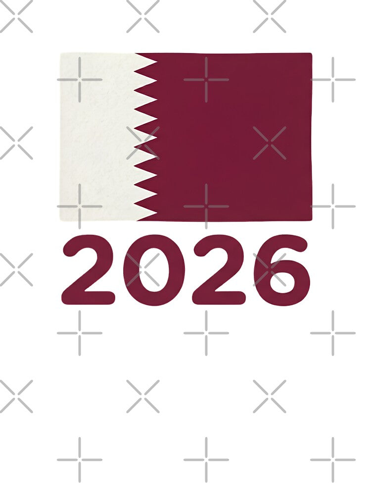 Qatar Flag 2026 World Cup Football Fan Design | Qatar Soccer Supporter Merchandise by 21 Tulips