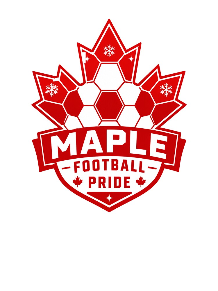 Canada Soccer Pride Vintage Maple Leaf Football Shield Emblem by Greemo03