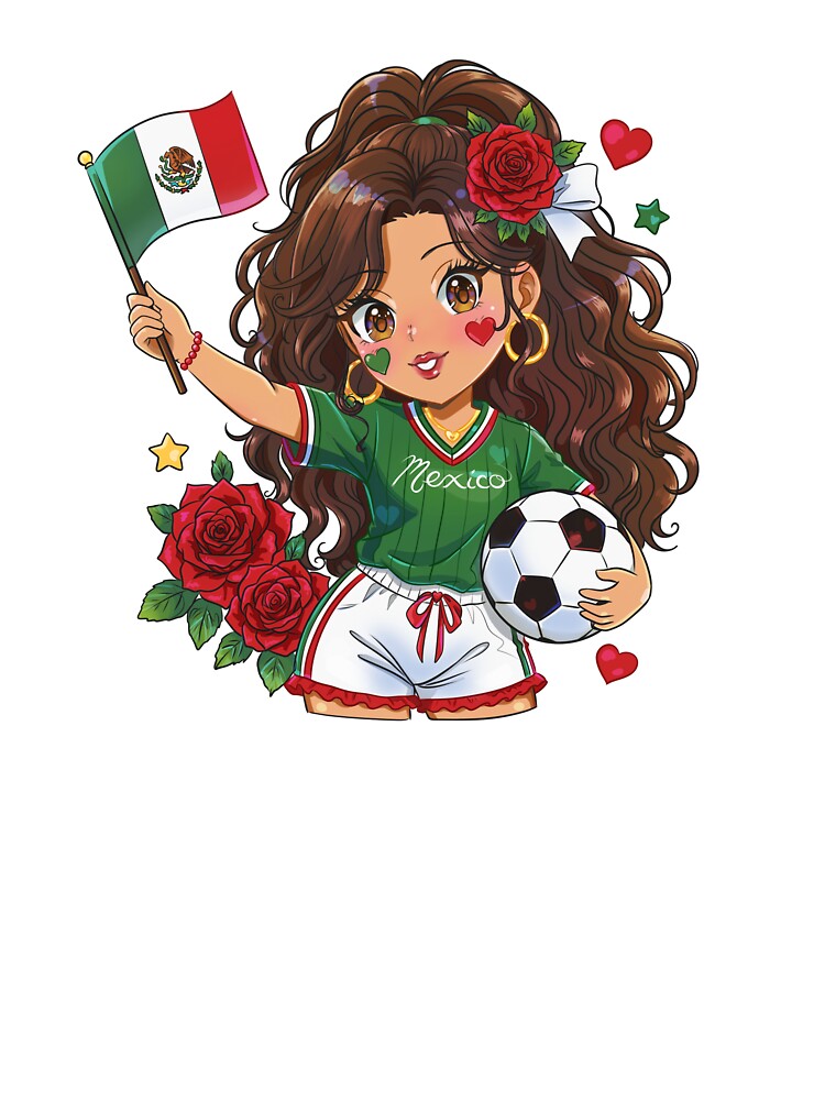 Mexican Soccer Girl by MarielaArtShop