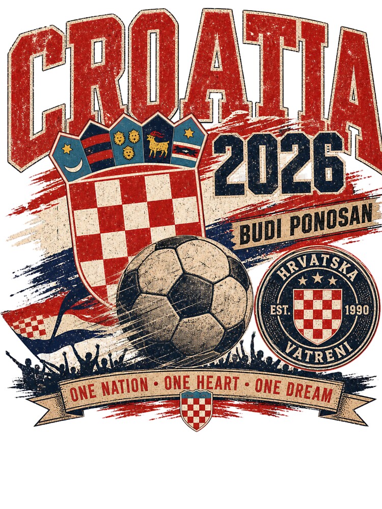 Croatia 2026 Football World Cup Glory | Vatreni Fan Supporter Shirt by rushaib