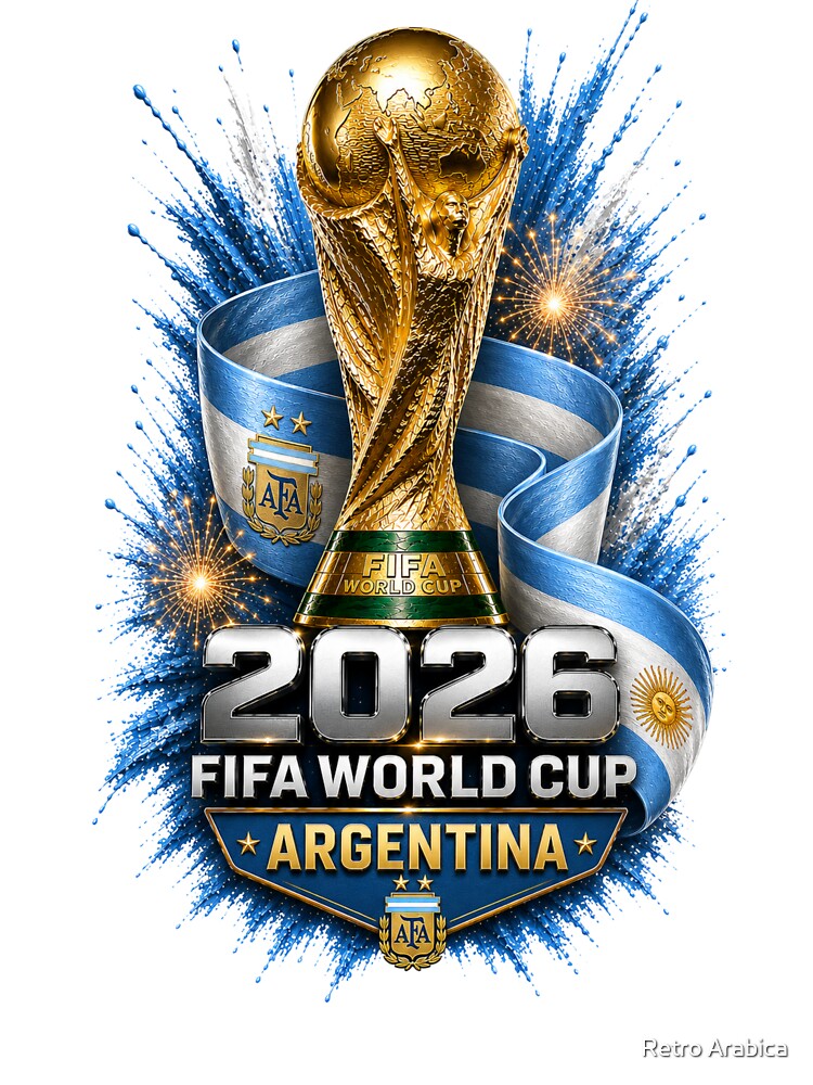 Argentina 2026 Football Fan Design by Retro Arabica