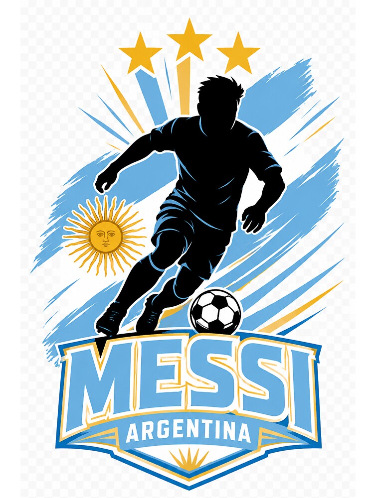 Messi Argentina Soccer Silhouette World Cup 2026 Fan by CherryStarMX