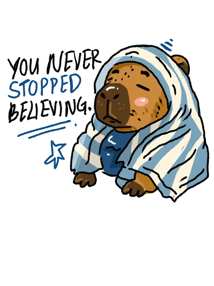 Awkward Animal Hat Club – You Never Stopped Believing Capybara | Argentina Football Sticker by chupichapa