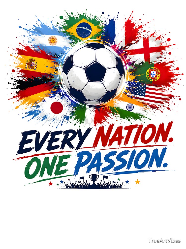 every nation one team, fifa collectibles, soccer tournament, team jerseys, fifa art prints by TrueArtVibes