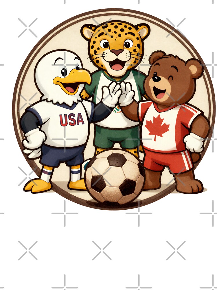 USA Canada Mexico Football Animal Mascots by Gallery-yuuna