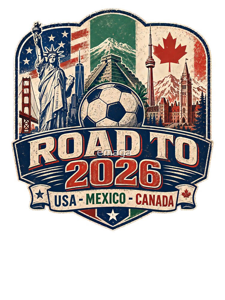 Football 2026 USA Mexico Canada Soccer Championship Fan Art by emaga