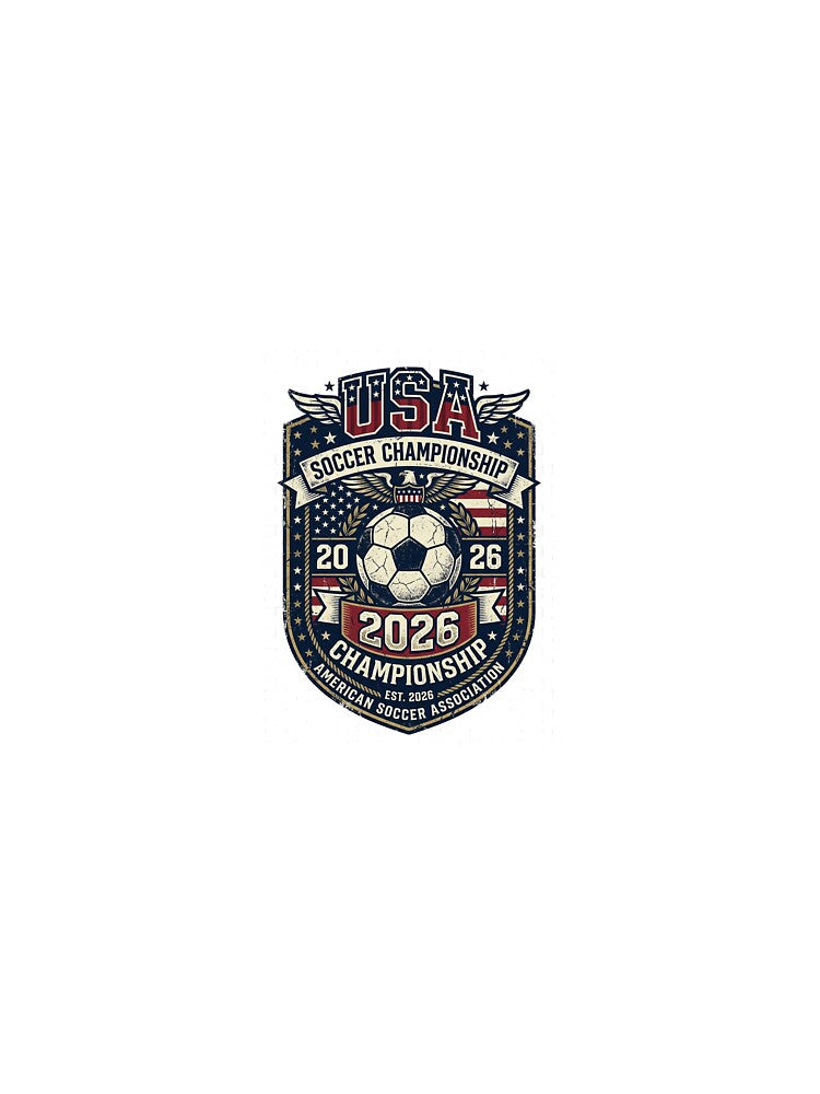 USA Soccer Championship 2026 Vintage Emblem by UrbanVoid Studio