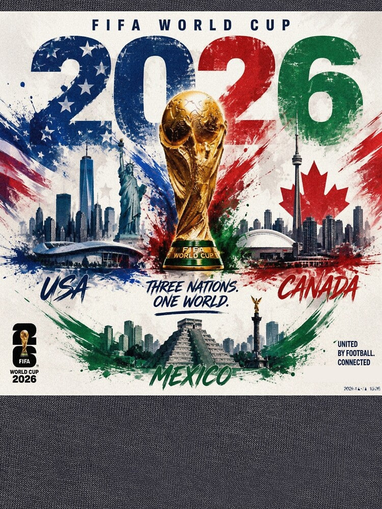 2026 World Football Championship Poster | USA Canada Mexico Soccer Fan Art | International Football Wall Decor by Hadebest-Design