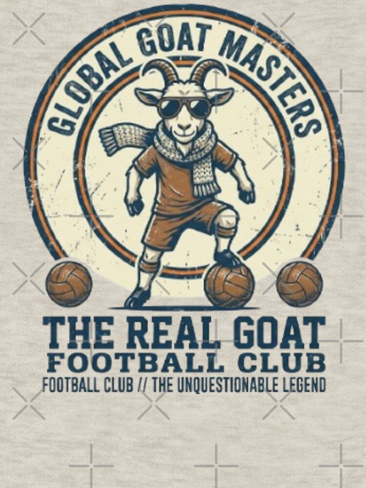 The Real GOAT Football Club Vintage Retro Soccer by Dream Weave Studio
