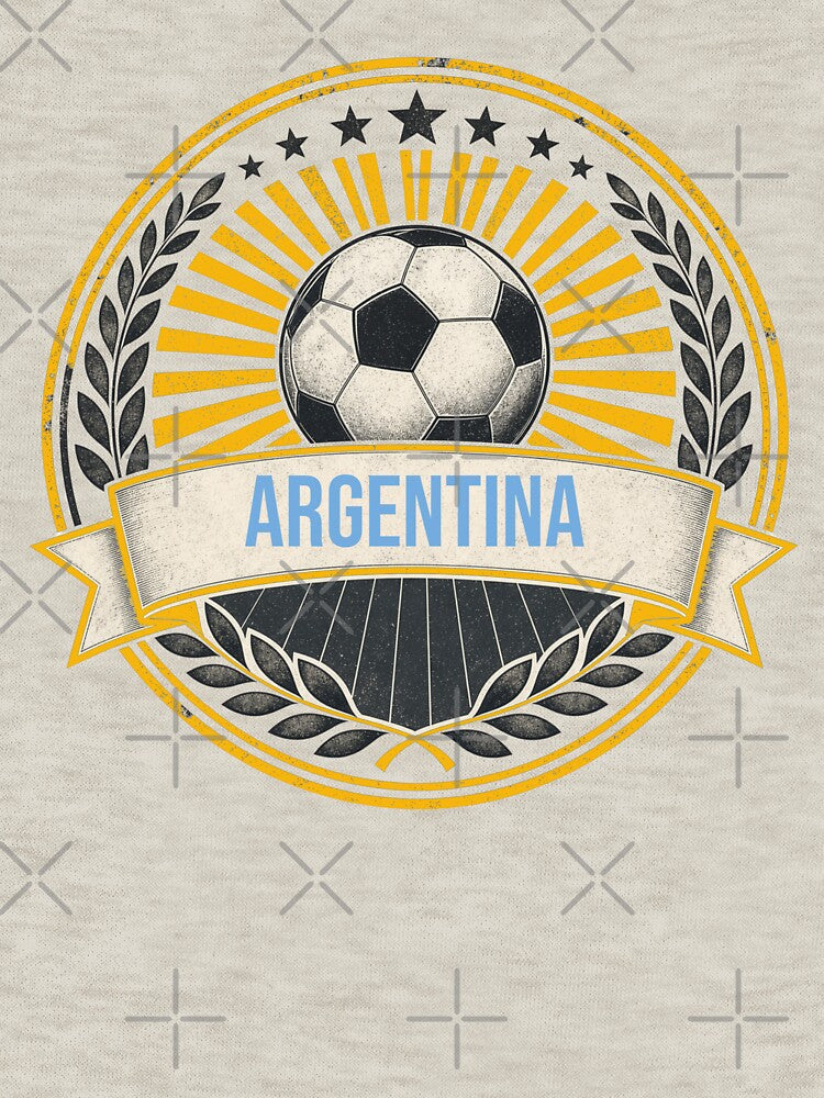 Argentina Vintage Soccer Crest — Retro Argentine Football Badge Fan Emblem by icemanphotos