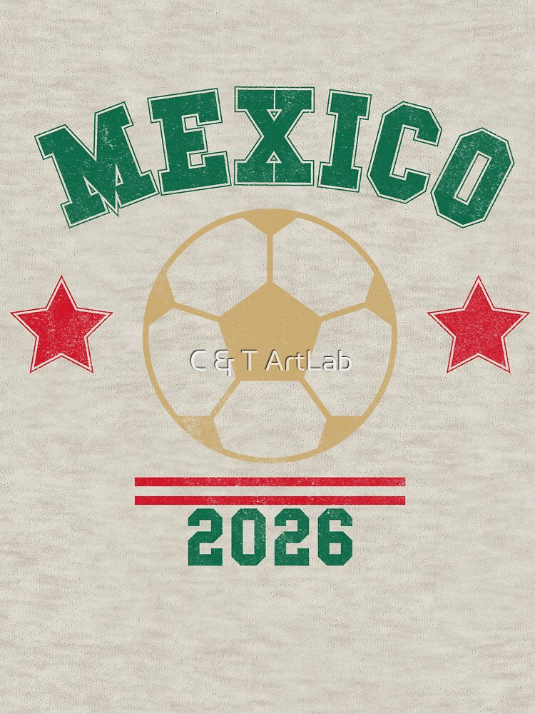 Mexico Soccer Fan 2026 Jersey Style Design by C & T ArtLab