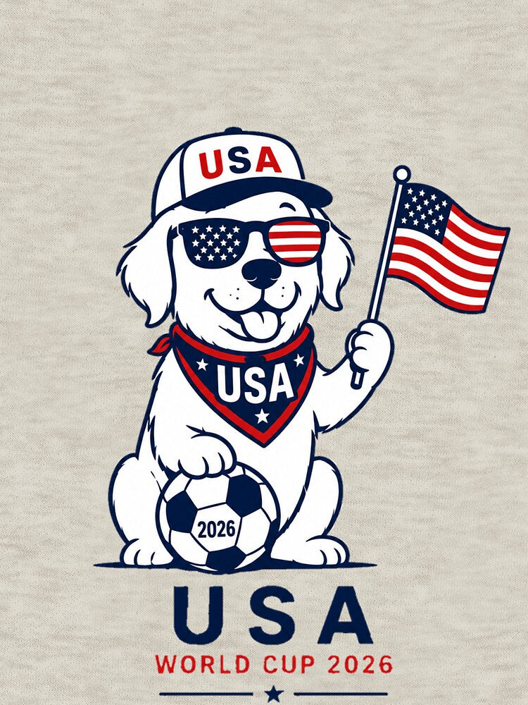 USA World Cup 2026 Dog Patriotic Soccer Fan by Cherry Glow