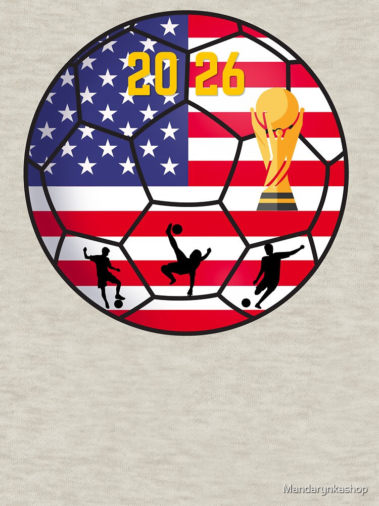 USA Soccer 2026: World Cup Host Stars and Stripes Ball Art by Mandarynkashop