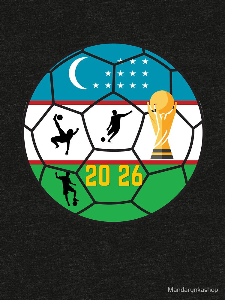 Uzbekistan Football 2026: World Cup Debut Flag Ball Art by Mandarynkashop