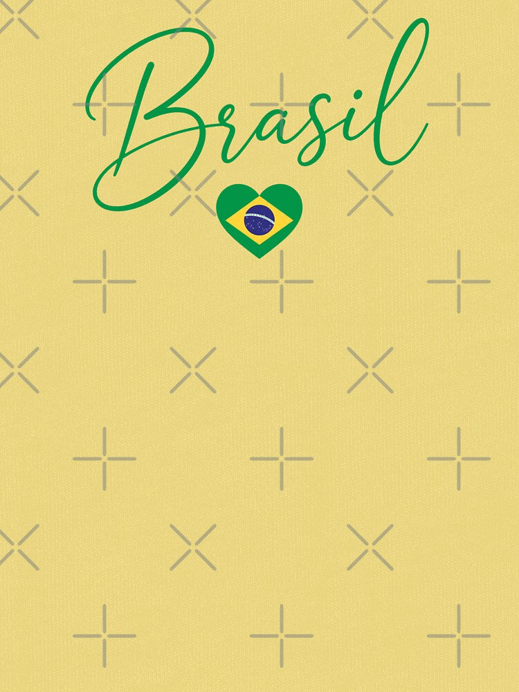 Brasil Football, Retro Brazil Flag Heart by littlemiscat