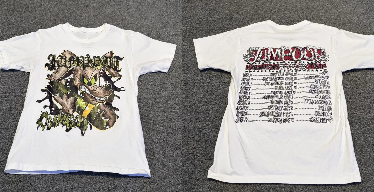 Osamason White Jumpout Merch T-Shirt Mens Streetwear Tee Shirt DM Before Purchas