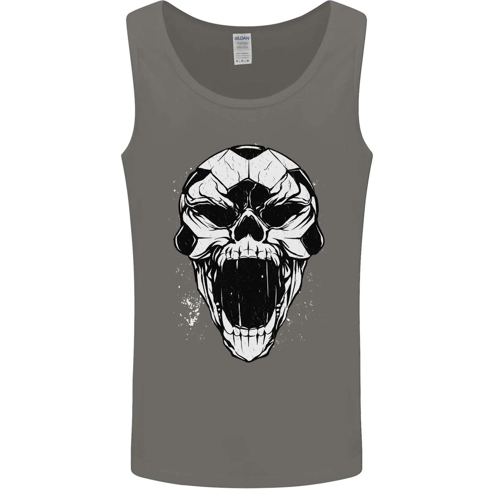 A Football Skull Soccer Footy Mens Vest Tank Top
