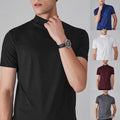 For Daily Wear Half High Collar Tee Solid Pullover Shirt 95%Polyester 5%Spandex