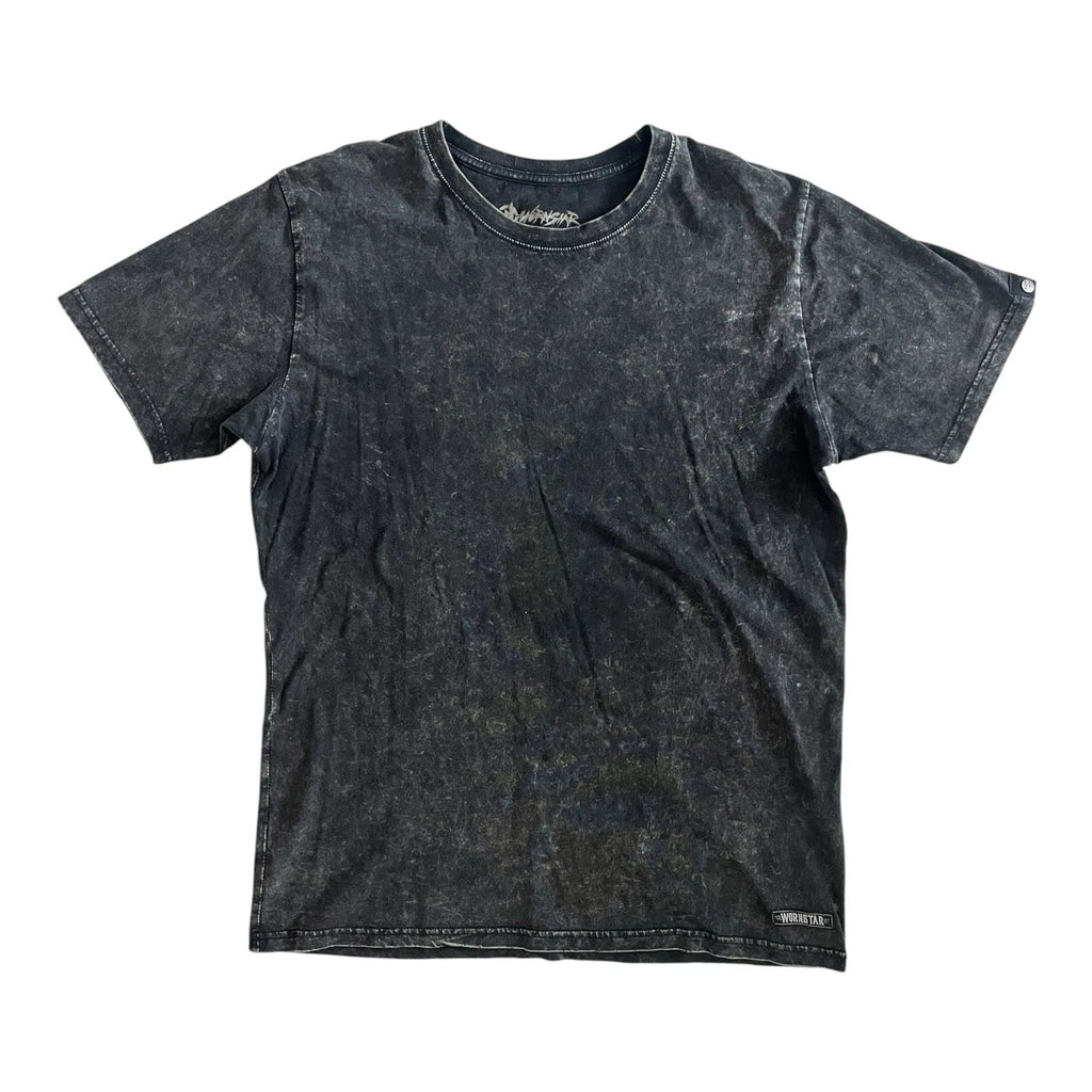 Wornstar Grunge Tee Acid Wash Black Size XL Oversized Streetwear