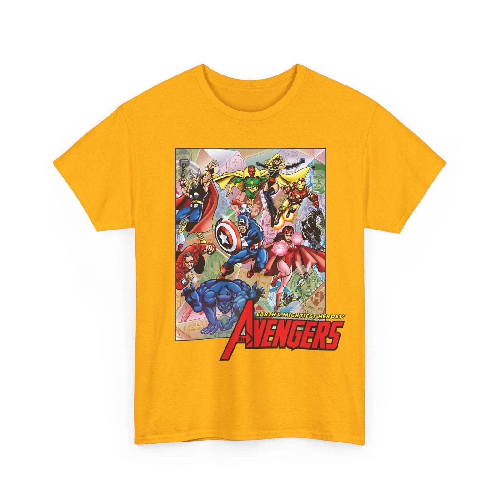 Avengers T-Shirt - George Perez Art - Wonder Man, Beast, Thor - Marvel Comics