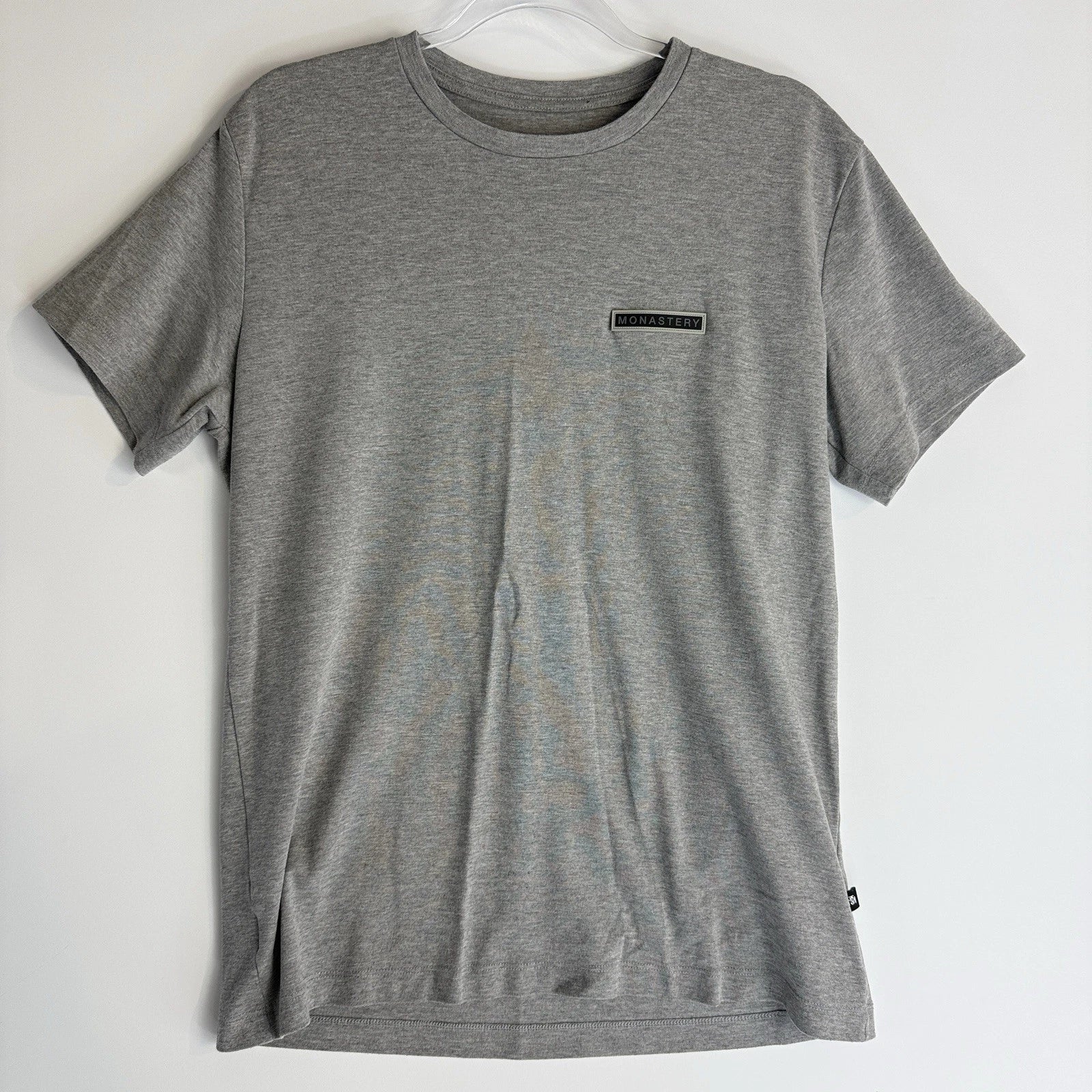 Monastery Logo Patch T-Shirt Gray Melange Size L Cotton Blend Colombia