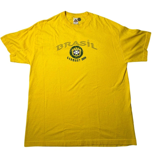2006 World Cup Brasil Tee CBF Crest Germany Vintage Soccer tee Shirt Size XL