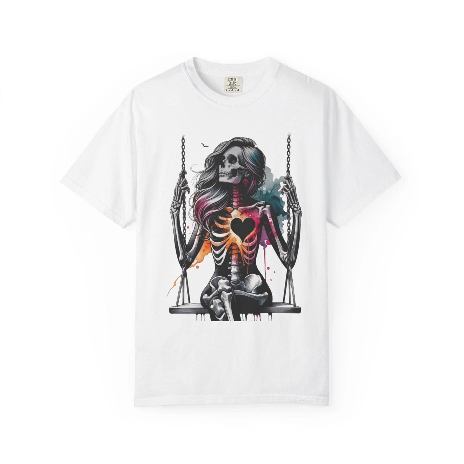 Colorful Skeleton Graphic T-shirt, Unisex Tee, Halloween Shirt, Boho Chic [...]