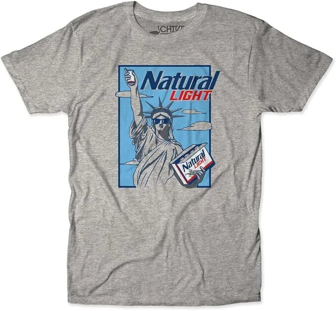 theCHIVE Natural Light Natty Statue of Liberty T-Shirt