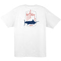 Guy Harvey Men's Barrel Logo S/S Fishing Boat Cotton T-shirt..Pick Size..White