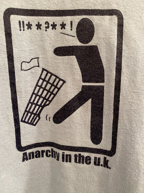 Anarchy in the u.k. RARE Sarcastic Humor Graphic Novelty Funny T-Shirt SZ: Large