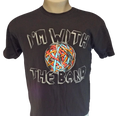 Mens David & Goliath I'm With The Band Black Rubber Ball Novelty Tee T-Shirt