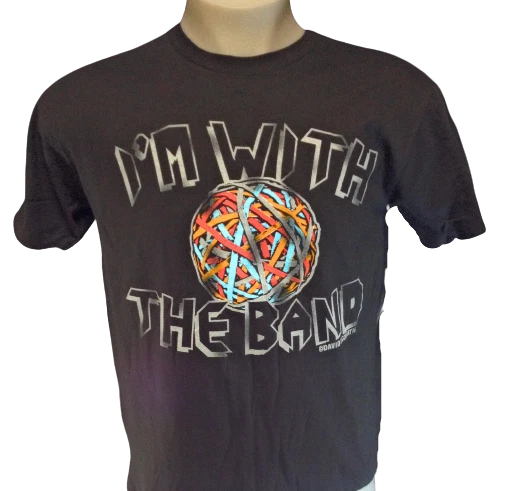 Mens David & Goliath I'm With The Band Black Rubber Ball Novelty Tee T-Shirt