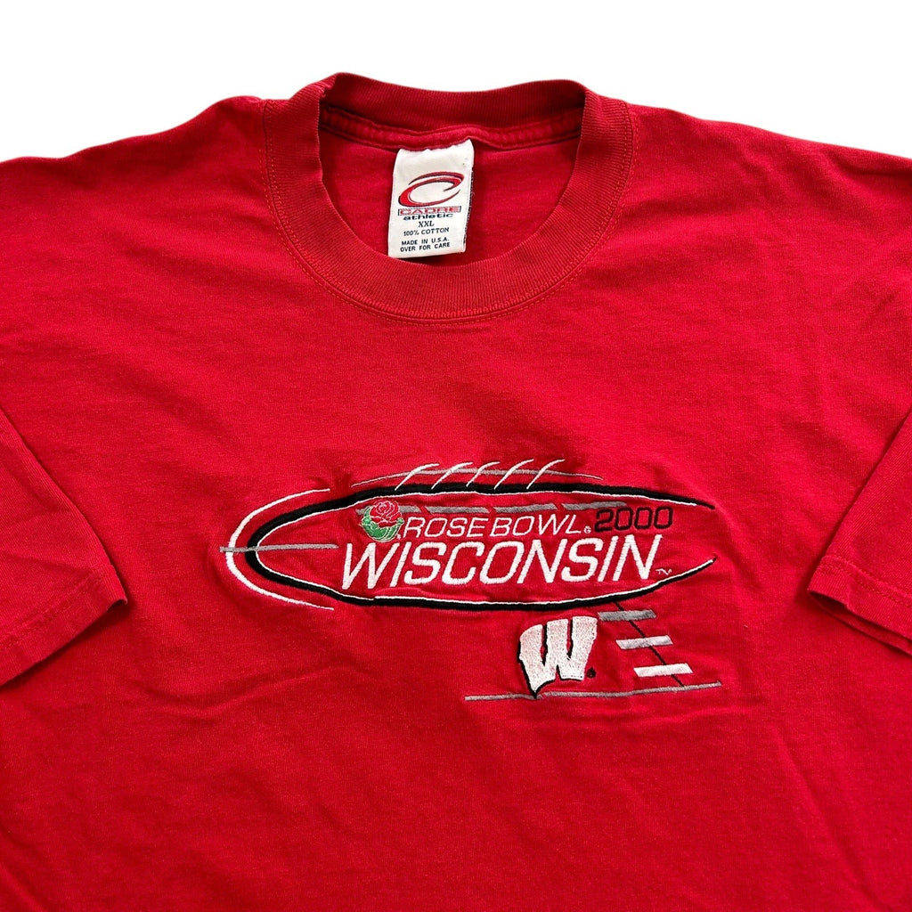 Vintage Wisconsin Badgers Rose Bowl 2000 Graphic Shirt Size 2XL College Football
