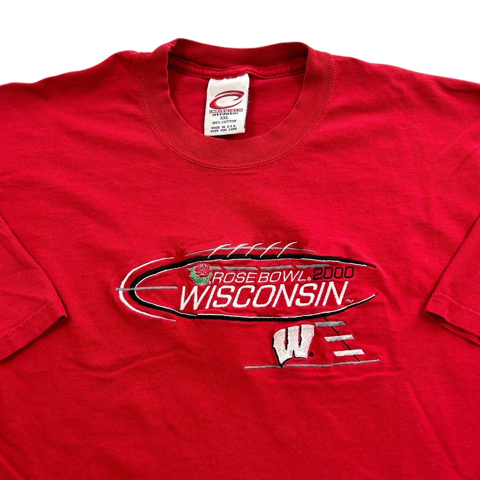 Vintage Wisconsin Badgers Rose Bowl 2000 Graphic Shirt Size 2XL College Football