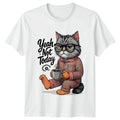 Yeah Not Today T-Shirt Lazy Cat Animal Birthday Gift For Him And Her